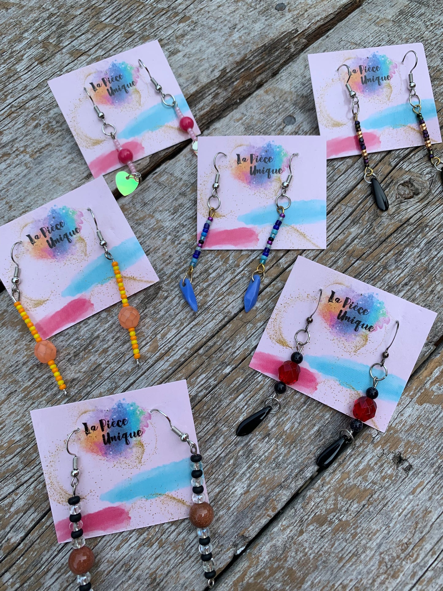 Boucles d’oreilles en perles - Longues ( +/- 4,5cm )