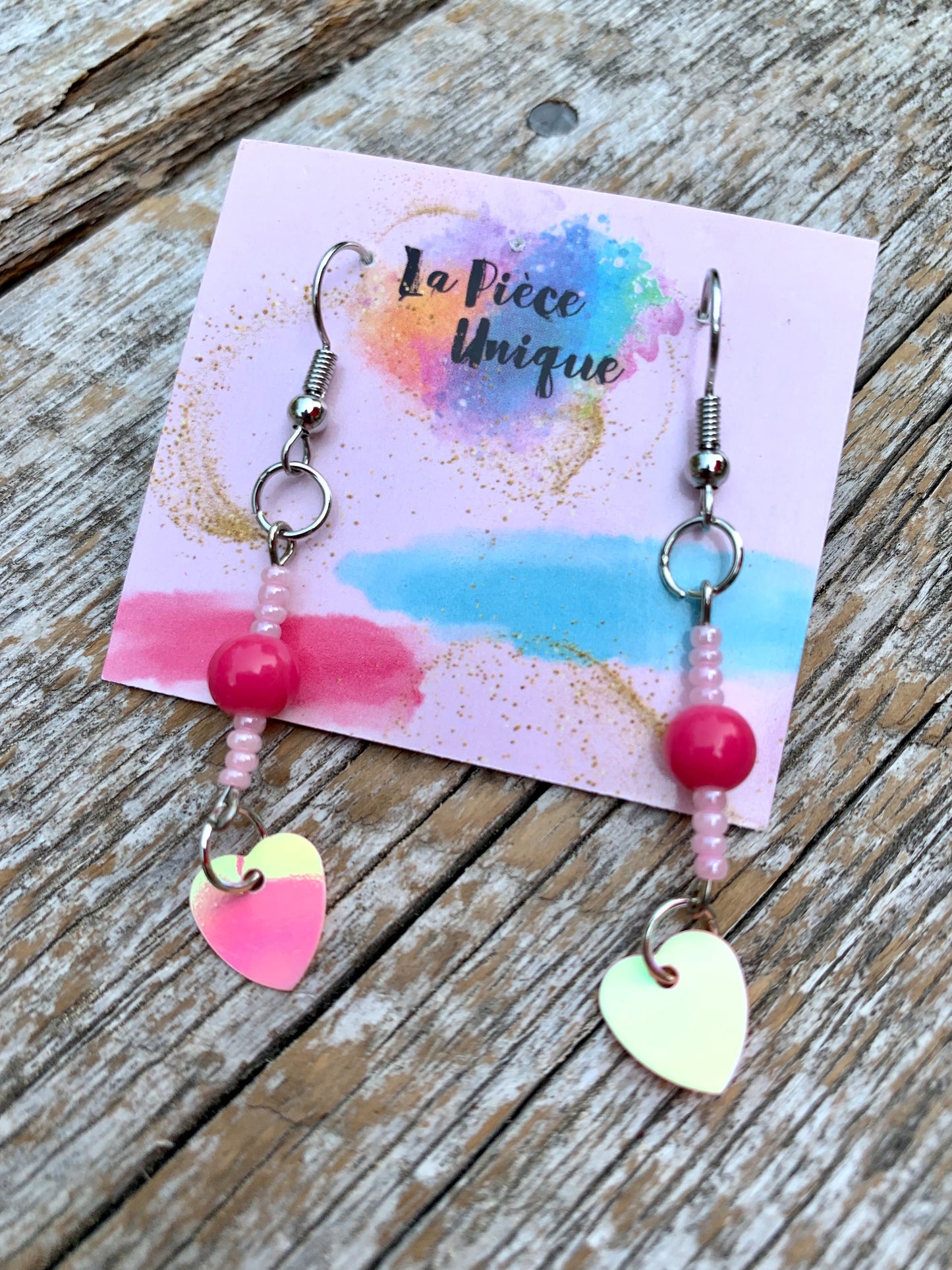 Boucles d’oreilles en perles - Longues ( +/- 4,5cm )