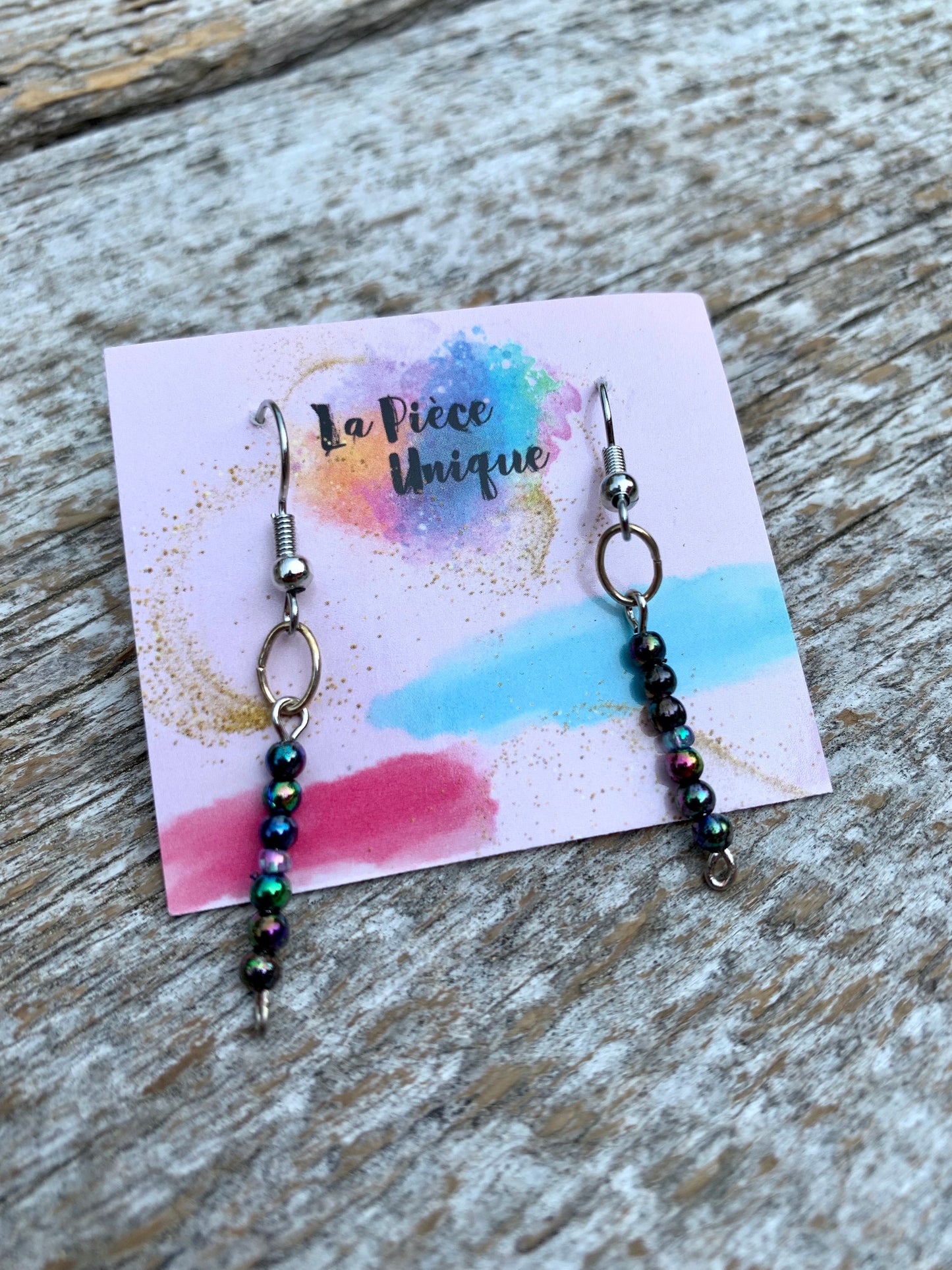 Boucles d’oreilles en perles - Moyennes ( +/- 3cm )