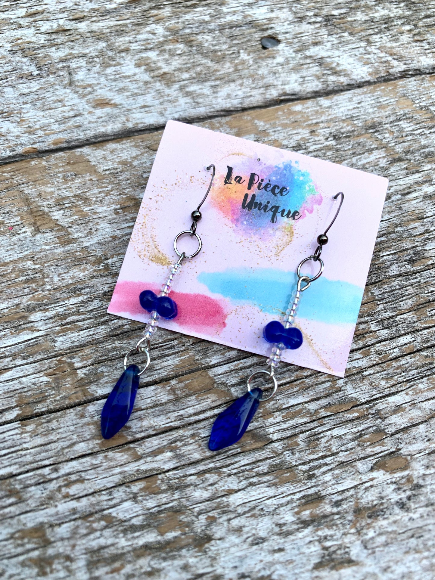 Boucles d’oreilles en perles - Longues ( +/- 4,5cm )
