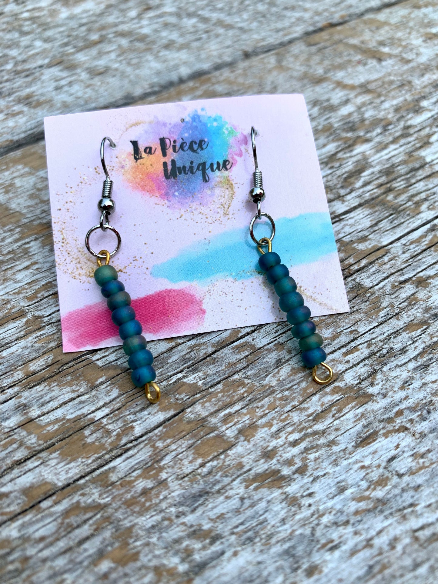 Boucles d’oreilles en perles - Moyennes ( +/- 3cm )