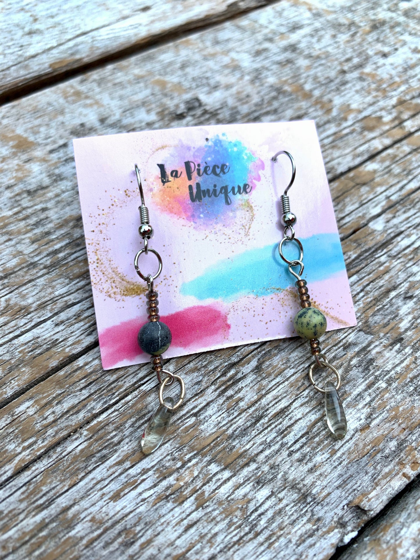Boucles d’oreilles en perles - Longues ( +/- 4,5cm )