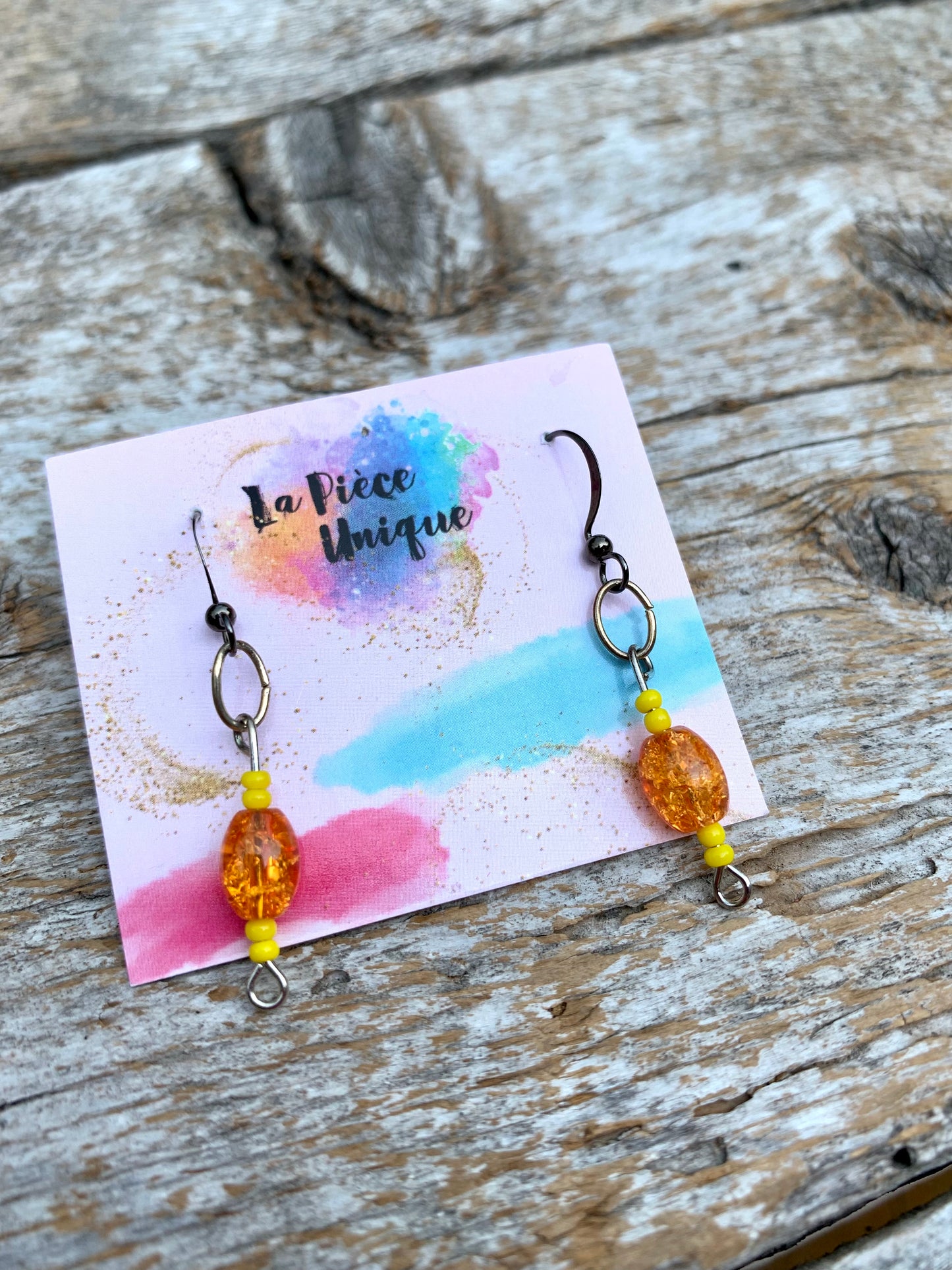 Boucles d’oreilles en perles - Courtes ( +/- 2,5cm )