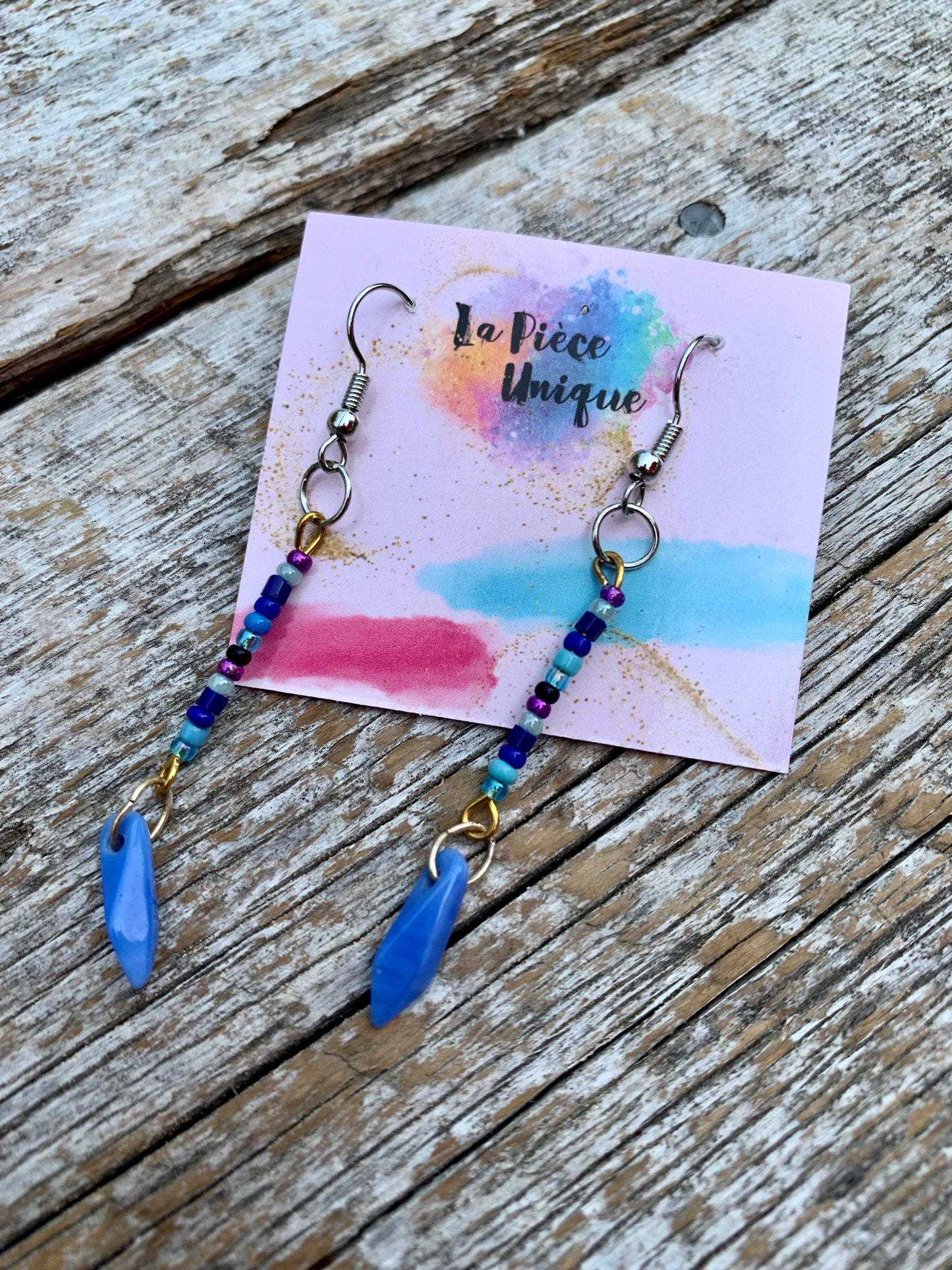 Boucles d’oreilles en perles - Longues ( +/- 4,5cm )