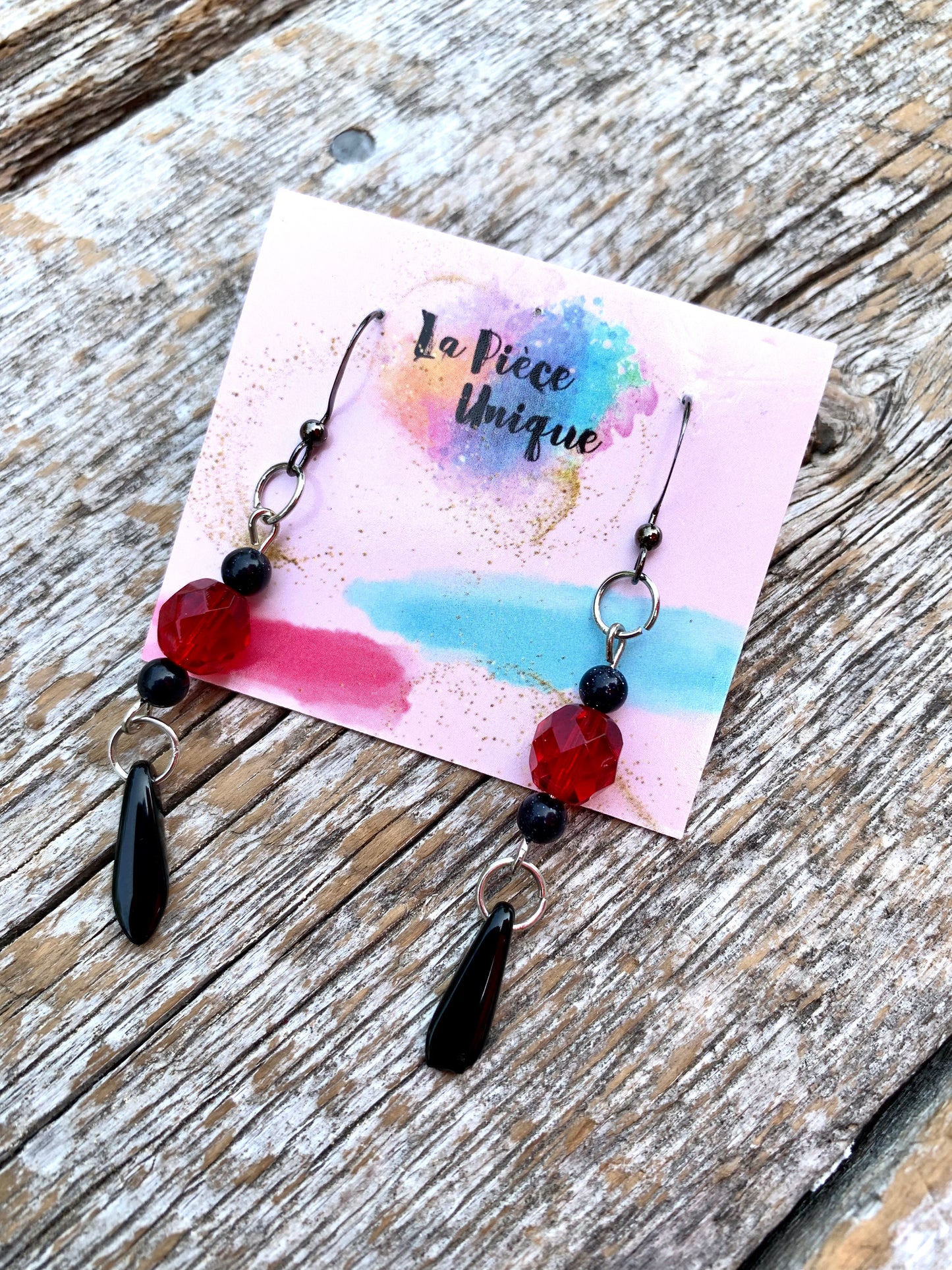 Boucles d’oreilles en perles - Longues ( +/- 4,5cm )