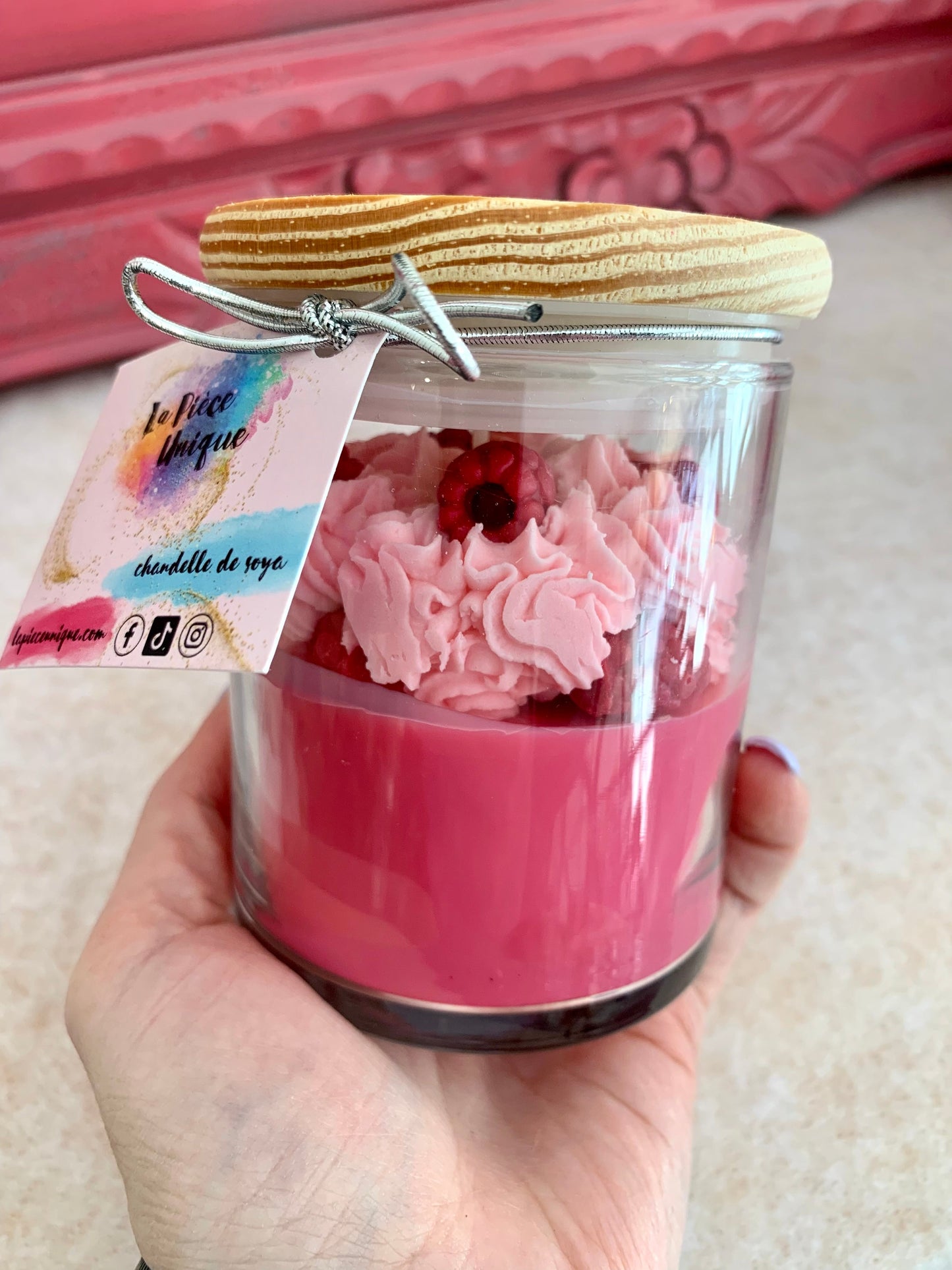 Framboise surette - Bougies de soya & cires à brûleur - Formats variés