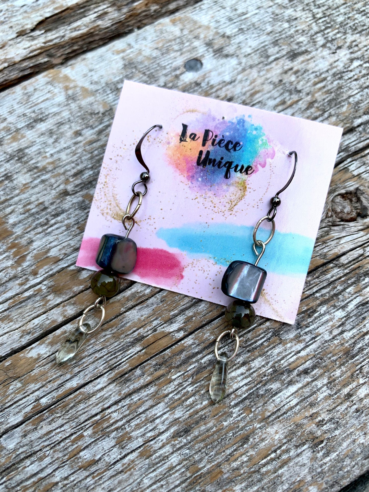 Boucles d’oreilles en perles - Longues ( +/- 4,5cm )