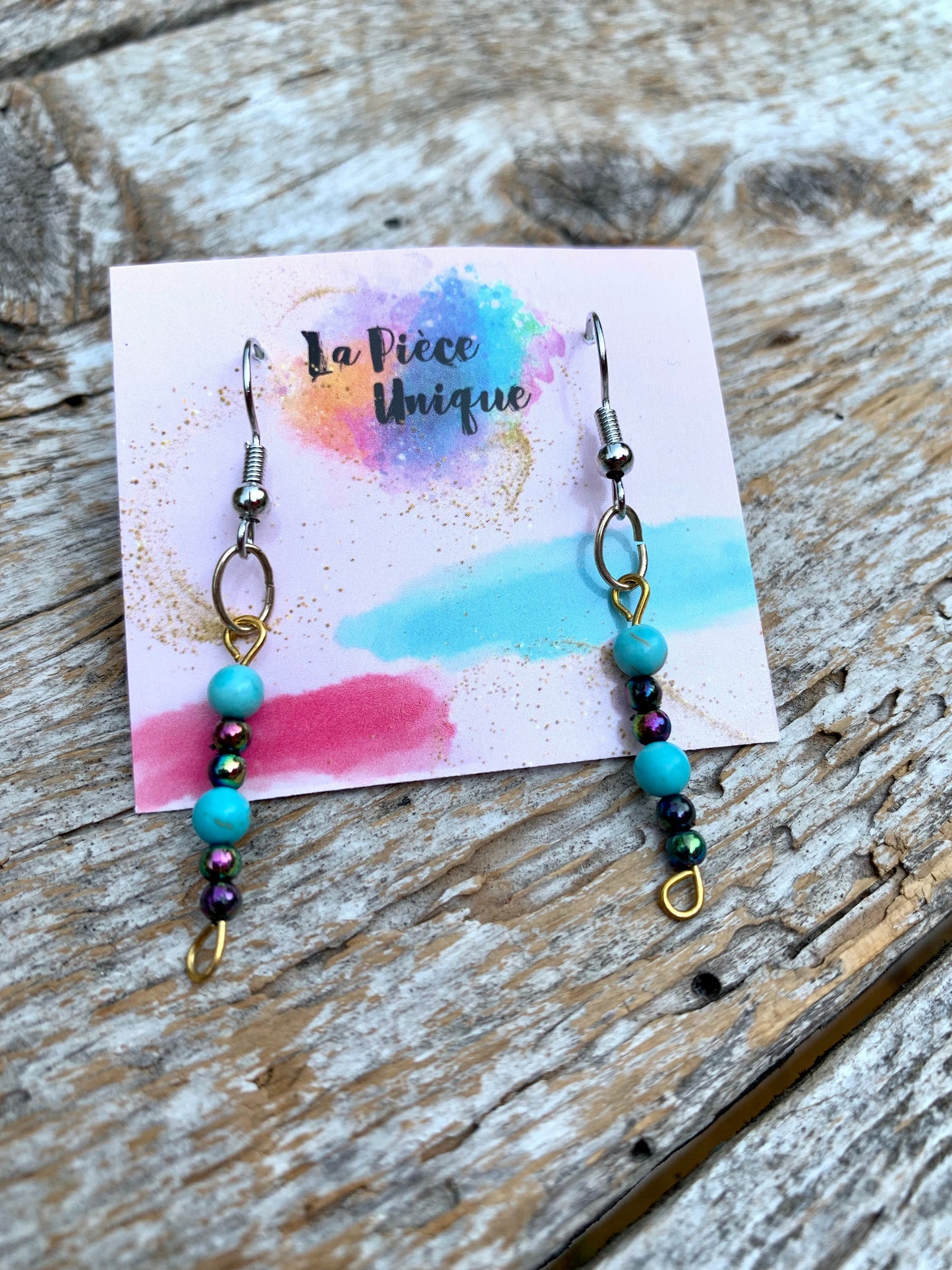 Boucles d’oreilles en perles - Moyennes ( +/- 3cm )