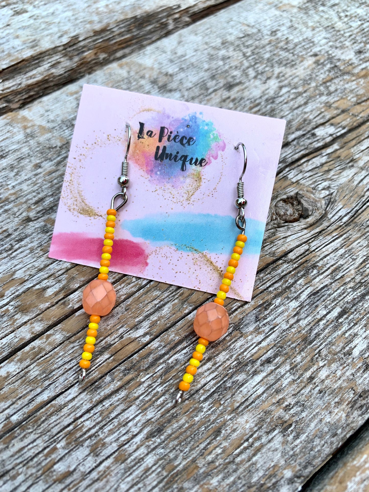Boucles d’oreilles en perles - Longues ( +/- 4,5cm )